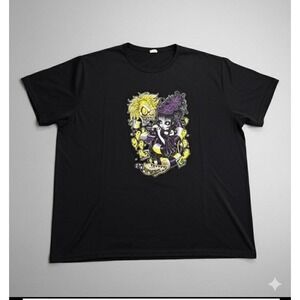 Beetlejuice and Lydia Deetz Graphic T Shirt Black 5XL Grunge Casual Streetwear